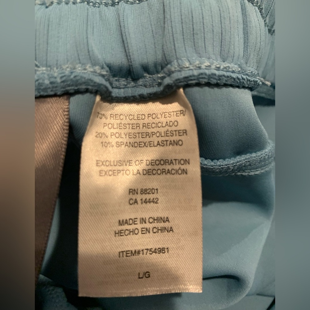 New Mondetta Women's Soft Ribbed Active Shorts, Adriatic Blue, Size L - Picture 9 of 9